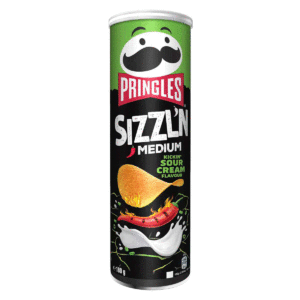 Картофельные чипсы Pringles Sizzl'n Medium Kickin' Sour Cream со вкусом сметаны опт