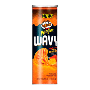 Картофельные чипсы Pringles Wavy Applewood Smoked Cheddar со вкусом копчёного сыра чеддер опт