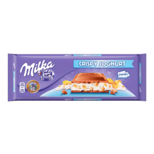 Шоколад Milka Crispy Joghurt с йогуртовой начинкой и хрустящим рисом опт