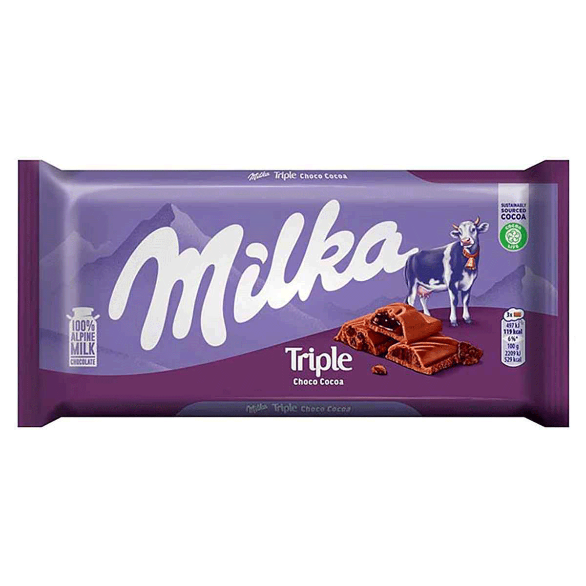 Шоколад-Milka-Triple-Choco-Cacao---Тройной-шоколад Шоколад Milka Triple Choco Cacao - Тройной шоколад опт