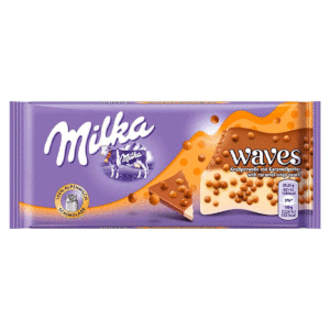 Шоколад Milka Waves Caramel с хрустящей карамелью опт