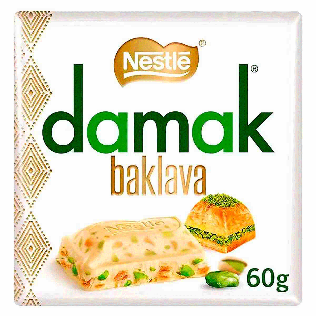 Шоколадная-плитка-Nestle-Damak-Baklava-белый-шоколад Шоколадная плитка Nestle Damak Baklava белый шоколад опт