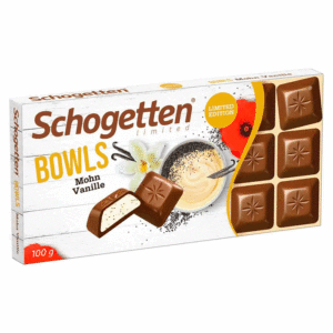 Шоколад Schogetten Bowls Poppy Seed Vanilla с ванильной начинкой с маком опт