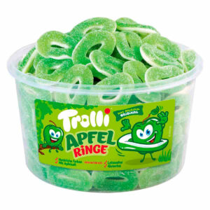 Жевательный мармелад Trolli Saure Apfelringe кислые яблочные колечки опт