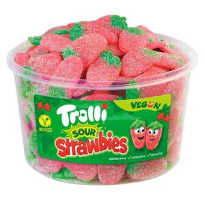 Жевательный мармелад Trolli Saure Erdbeeren со вкусом кислой земляники опт